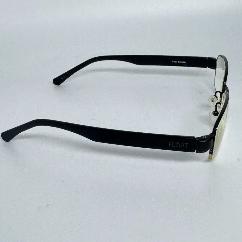 Float Eyewear FLT2933ET Eyeglass Frames Black Stainless Steel 52-18-137‎ H1311
